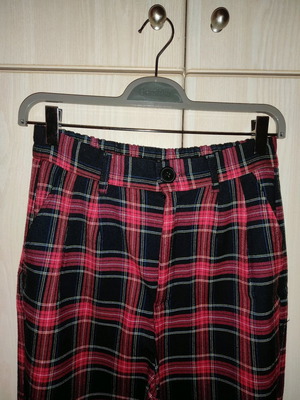 Checked pants used, size medium