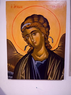 Authentic Archangel Gabriel Icon on Wood 30x40 cm new