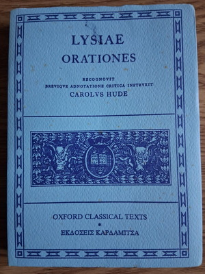 Lysiae Orationes Oxford Classical Texts book