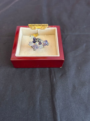 925 silver ring ornate with multicolored stones like new