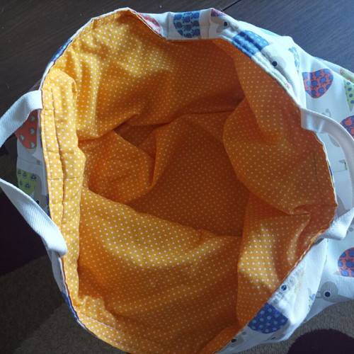 Cloth toy storage bag used