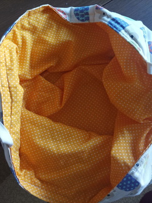 Cloth toy storage bag used