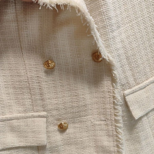 Shein sleeveless long jacket like new, white, size M