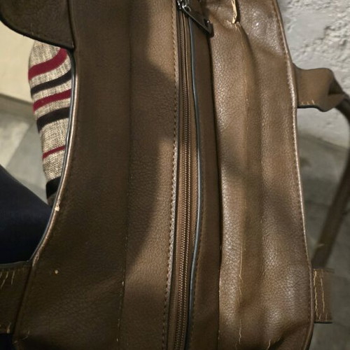 Shoulder bag like new, beige and brown