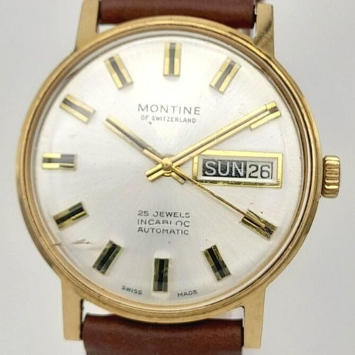 Montine Swiss Men's Watch 9K Gold Used Automatic Day Date