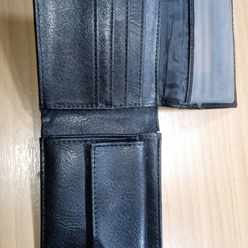 Leather wallet new, black