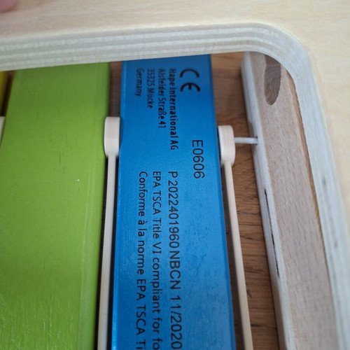 Hape Early Melodies wooden xylophone Rainbow, like new
