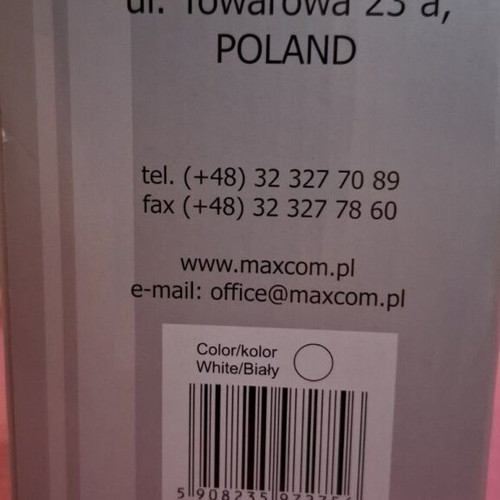 MaxCom KXT481 SOS corded home phone like new, white