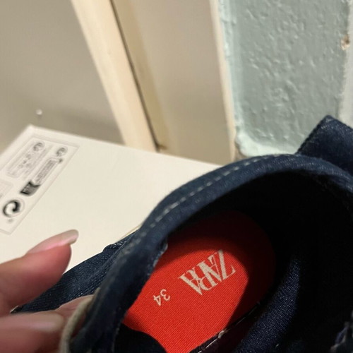 Zara denim sneakers like new, size 34, blue