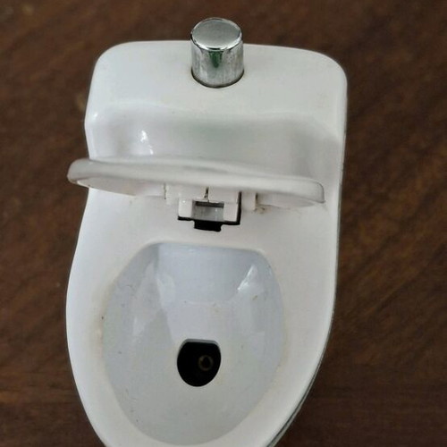 Gag Toilet Bowl Lighter BD Butane Jet Flame used