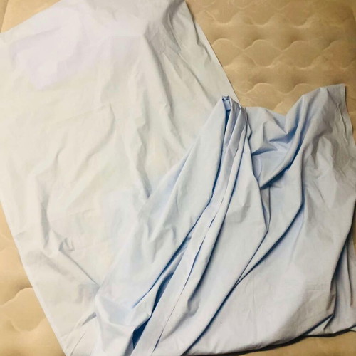 Cotton fabric new, light blue color, 90x520 cm