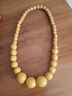Summer wooden necklaces handmade, set of 3, colorful