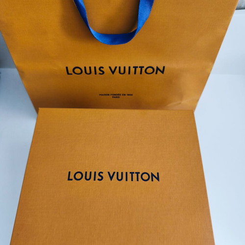Louis Vuitton luxury storage box with hard case and gift bag new