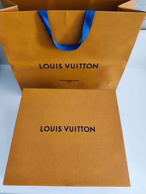 Louis Vuitton luxury storage box with hard case and gift bag new