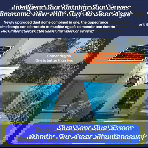 Wistine 4K HD κάμερα εξωτερικού χώρου με ηλιακό πάνελ διπλού PIR υπέρυθρου ανιχνευτή WIFI