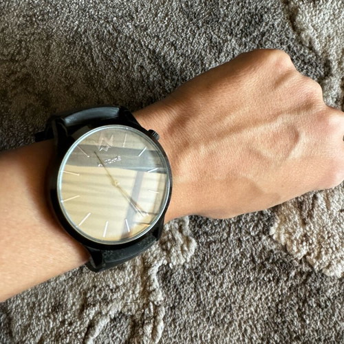 WatchMe unisex watch new, black rubber strap