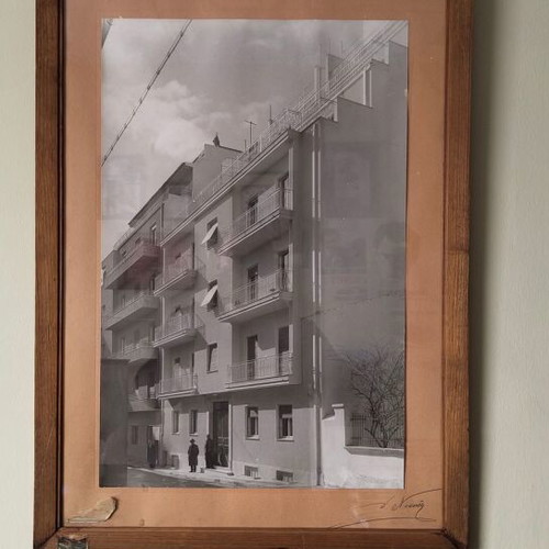 Collectible frames used, set of 3 with apartment building photos