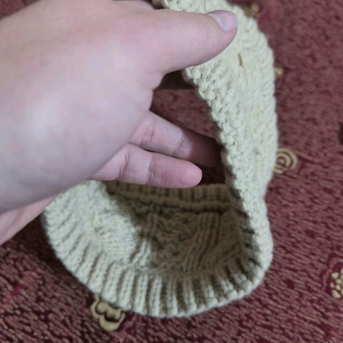 Wool hairband like new, beige