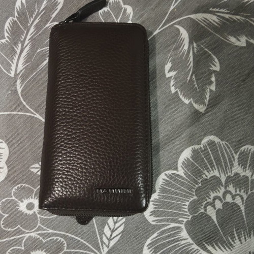 Nannini leather key case new, brown with coin pocket