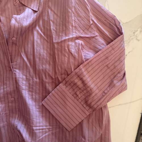 Mango shirt light fabric like new, pink, size L