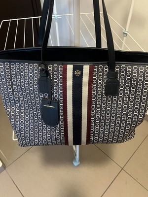 Tory Burch shoulder bag, blue patterned