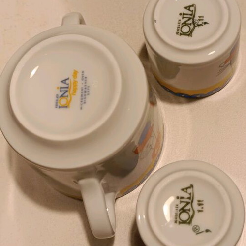 Ionia porcelain children's breakfast set 3 pcs like new