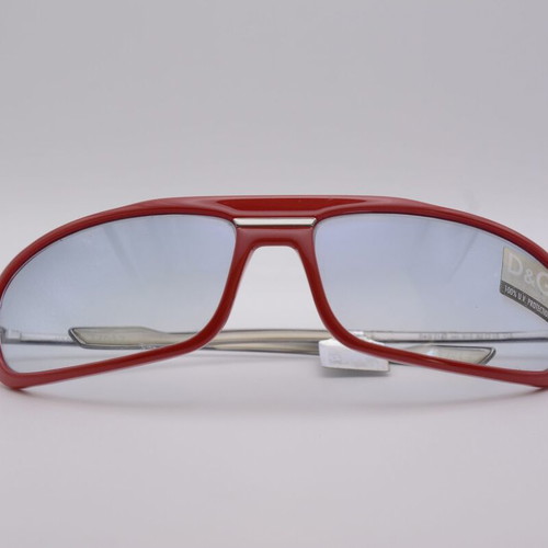 Dolce & Gabbana 2142 910 New Vintage Sunglasses Red Shield Mask Italy NOS
