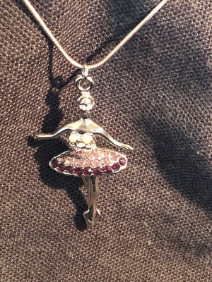 Pendant necklace ballerina new, unused