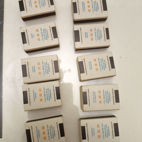 Vintage collectible matchboxes set of 10 with scout and guide themes used