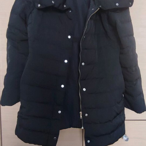 Zara jacket used with down filling, large, black
