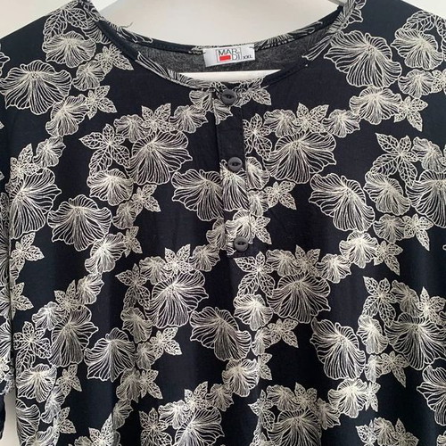 Pajama top XXL, thin fabric, black and white