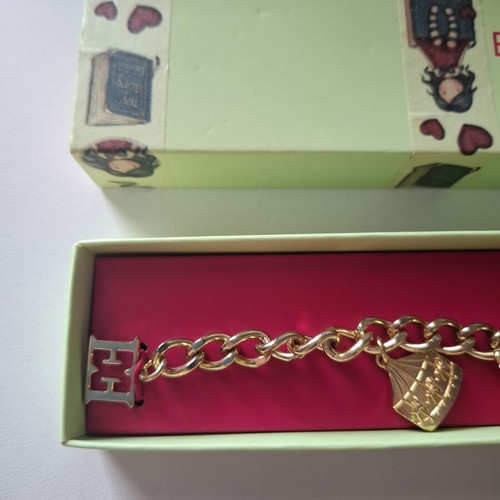 Escada Joyful Limited Edition Gold-Tone Charm Bracelet new