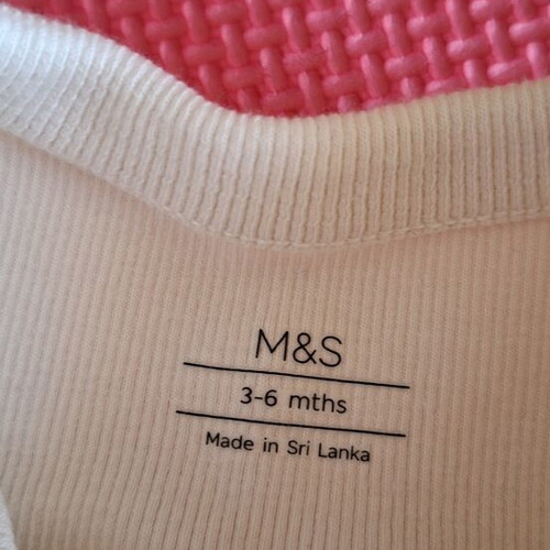 Marks and Spencer baby bodysuits like new, 3 pieces, 3-6 months, cotton