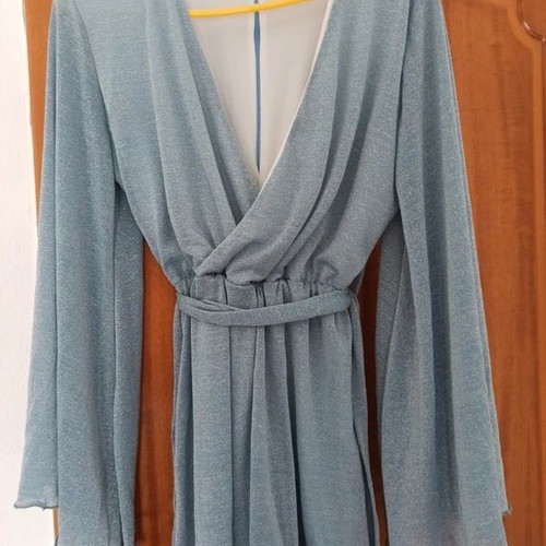 Lurex one-piece romper like new, blue, size M