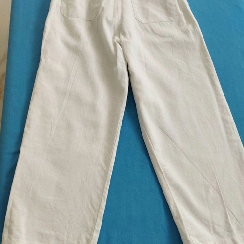 Mandarino White Children's Pants Size 6 Like New Linen Cotton