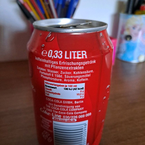 Coca-Cola empty can used 2005