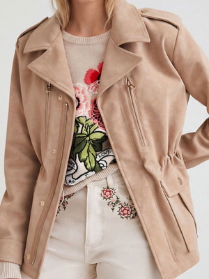 Desigual jacket like new, size Small, beige