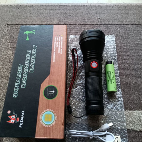 Flashlight with zoom LED CREE XHP70 and USB charging new