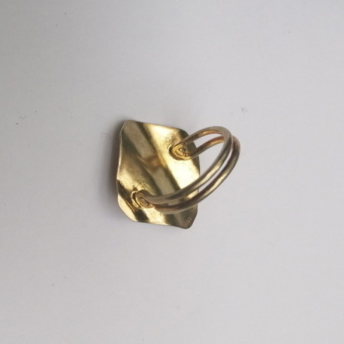 Ring gold plated silver 925 with cultivated 7.5mm pearl new