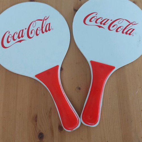 Coca Colla vintage wooden rackets new for sea and beach