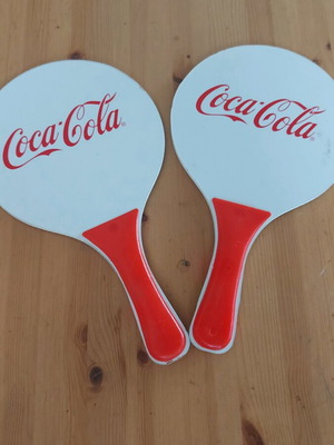 Ρακέτες Coca Colla vintage ξύλινες καινούργιες για θάλασσα και παραλία