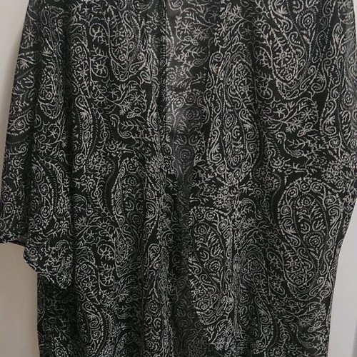 Kimono unused, summer, black and gray, one size