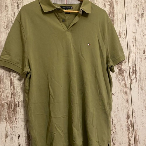 Tommy Hilfiger 1985 Polo Shirt olive green XL regular fit like new
