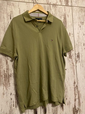 Tommy Hilfiger 1985 Polo Shirt olive green XL regular fit like new