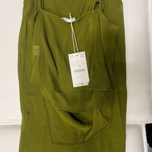 Zara beach set new midi pareo skirt and oil-colored top