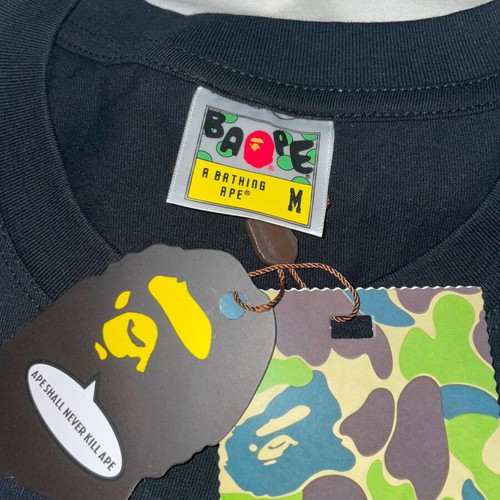 BAPE Ape Head Camo T-Shirt new, size M, black and grey