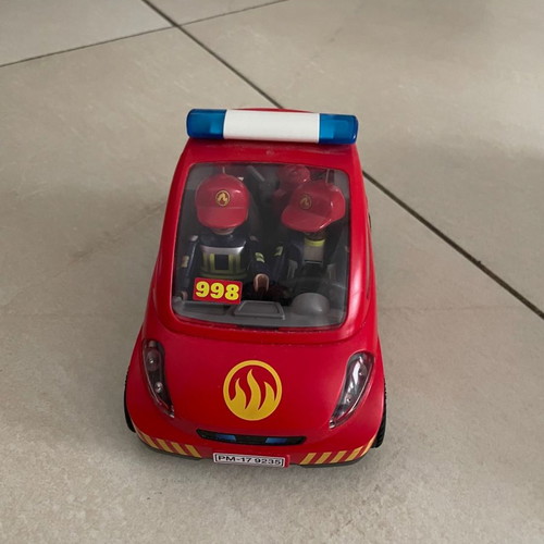 Playmobil three fire trucks used in excellent condition