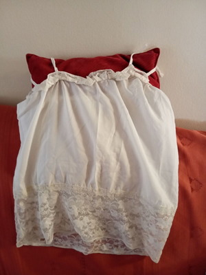 Satin white top lingerie like new