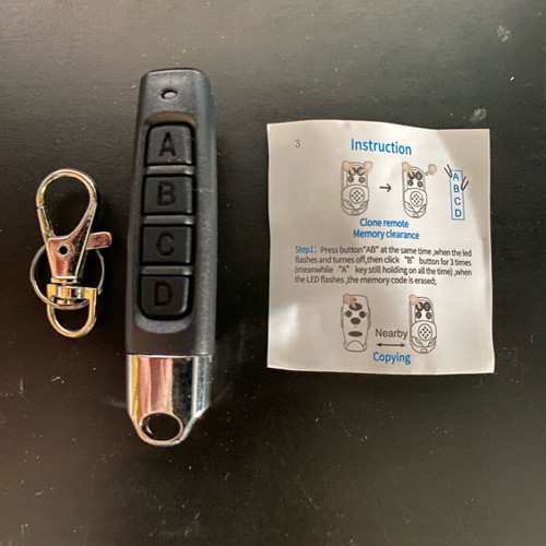 433 MHz Garage Door Remote Control 4-Button New