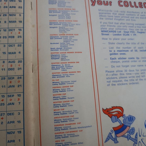 Panini album football 78 used